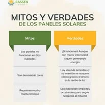 Contenido informativo sobre mitos y verdades de paneles solares